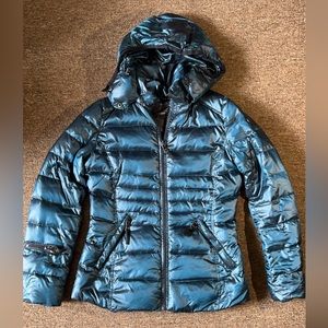 Andrew Marc Metallic Puffer Coat